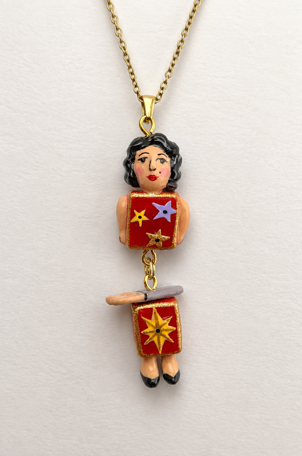Francine, The Sawed-in-Half Lady- Vintage Style Carnival Necklace